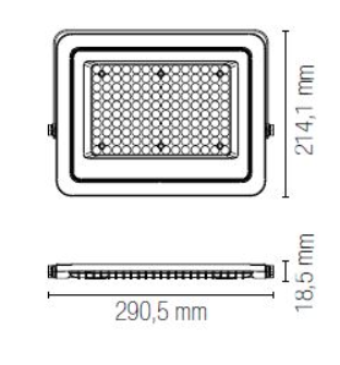 Proiettori ATHOS 24,8 cm LED 150 W In Alluminio