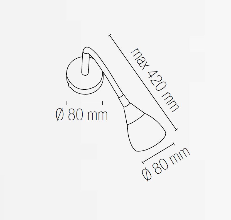Applique F1 42 cm LED 28w In Metallo