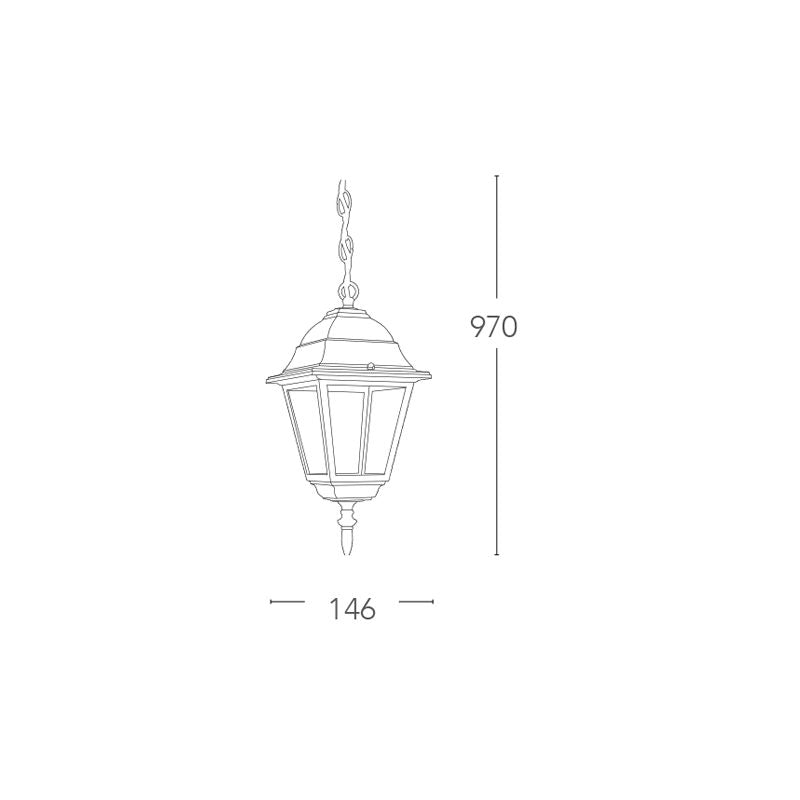Applique ROMA a sospensione 97 cm LED E27 In Alluminio