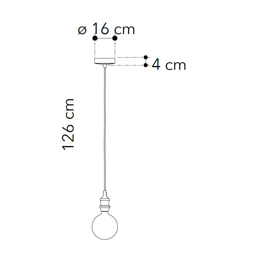 Lampada VINTAGE a Sospensione Led(E27) 126 cm In Alluminio