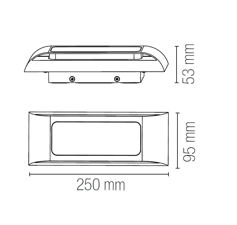 Applique DESERT 9,5 cm LED 12 W  In Alluminio