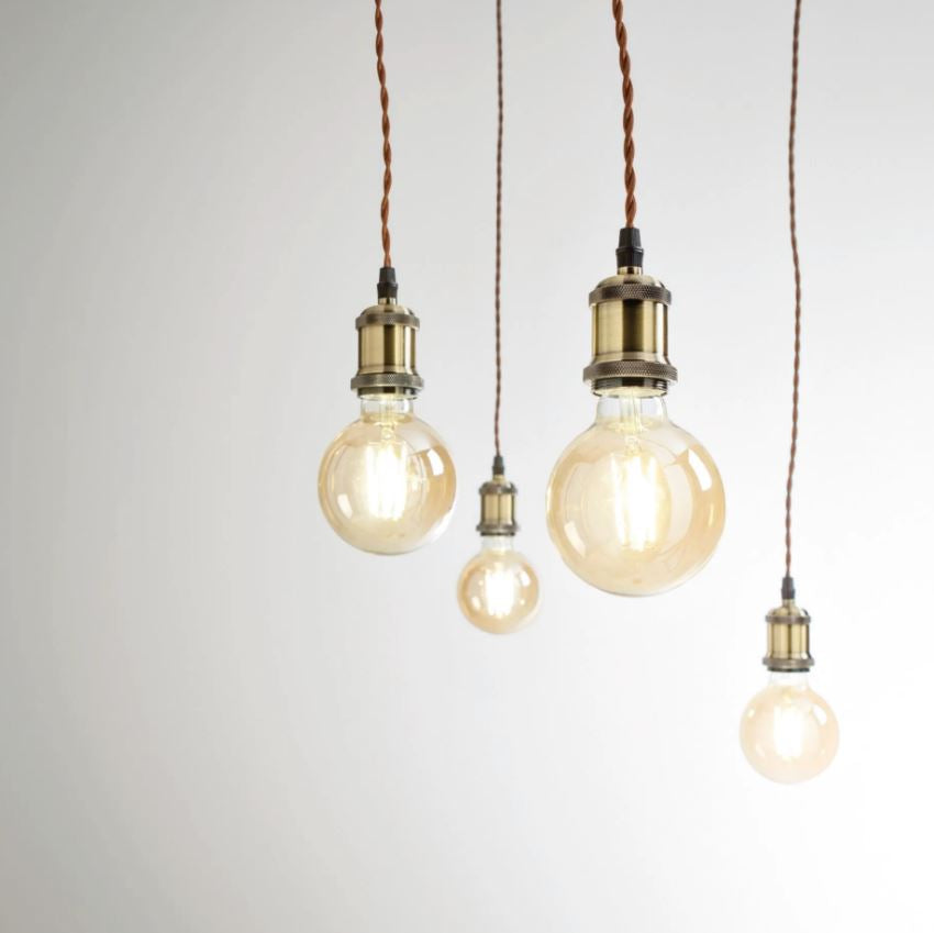 Lampadario GROOVE a Sospensione 6 Luci Led(E27) 250 cm In Alluminio