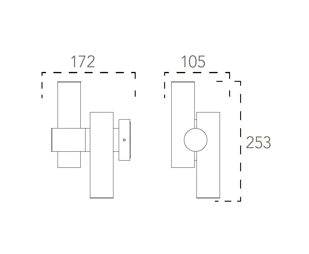 Applique REVERSE 10,5 cm LED 7,5 W In Alluminio