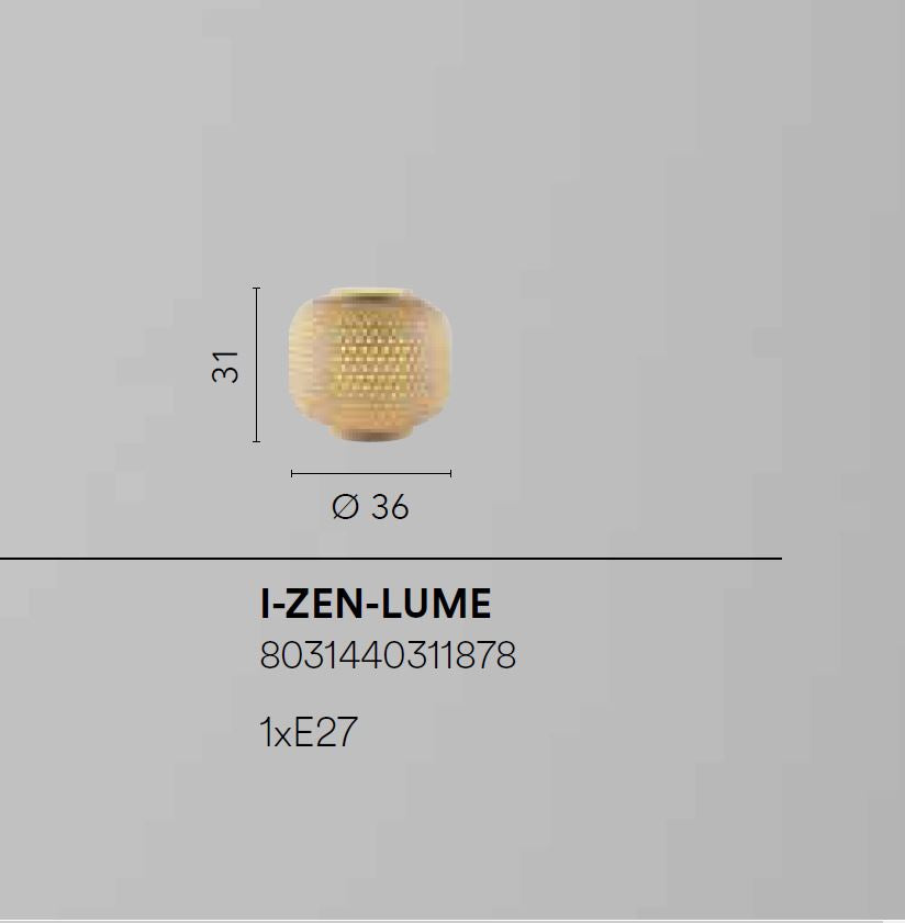 Lampada ZEN Led(E27) 31 cm In Bambù
