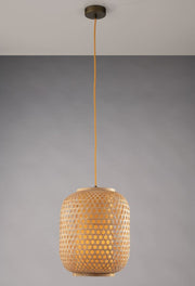 Lampadario ZEN a Sospensione Led(E27) 30 cm In Bambù