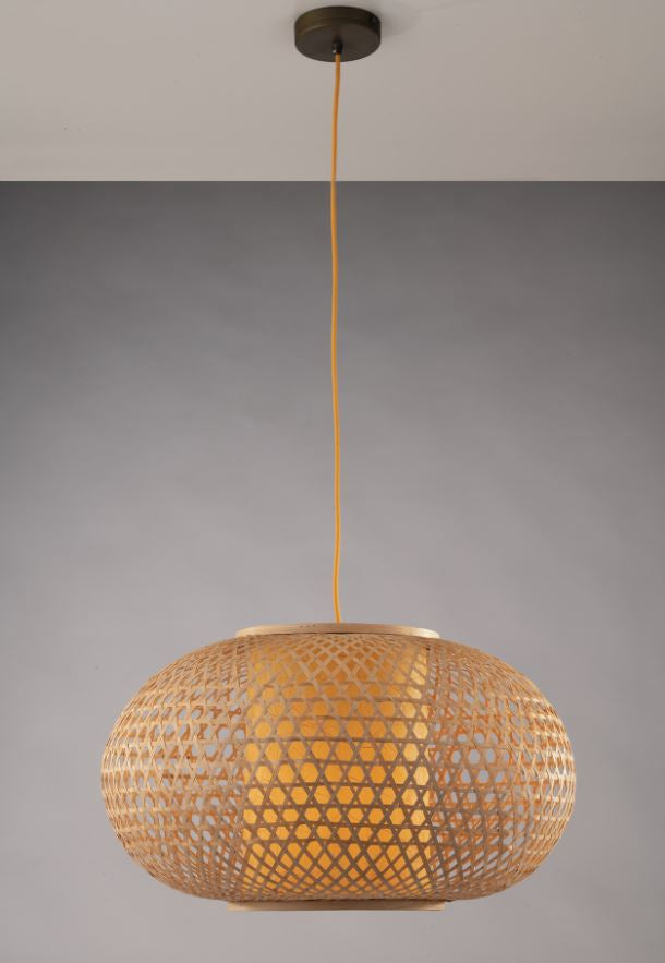 Lampadario ZEN a Sospensione Led(E27) 60 cm In Bambù