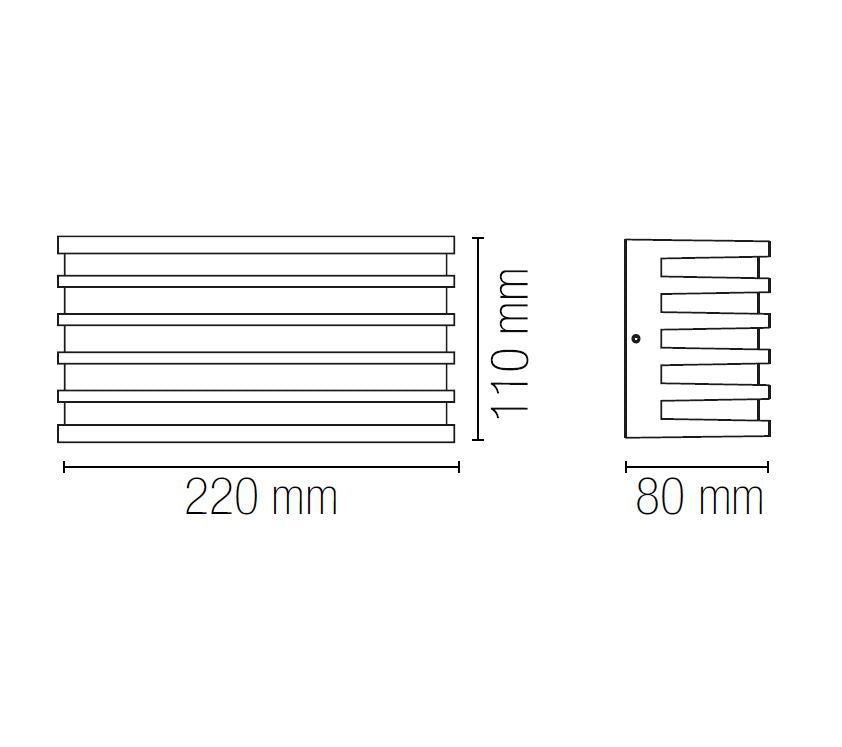 Applique DUKROT 22 +cm LED 12 W In Alluminio