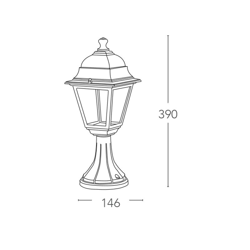 Applique ROMA 39 cm LED E27 In Alluminio