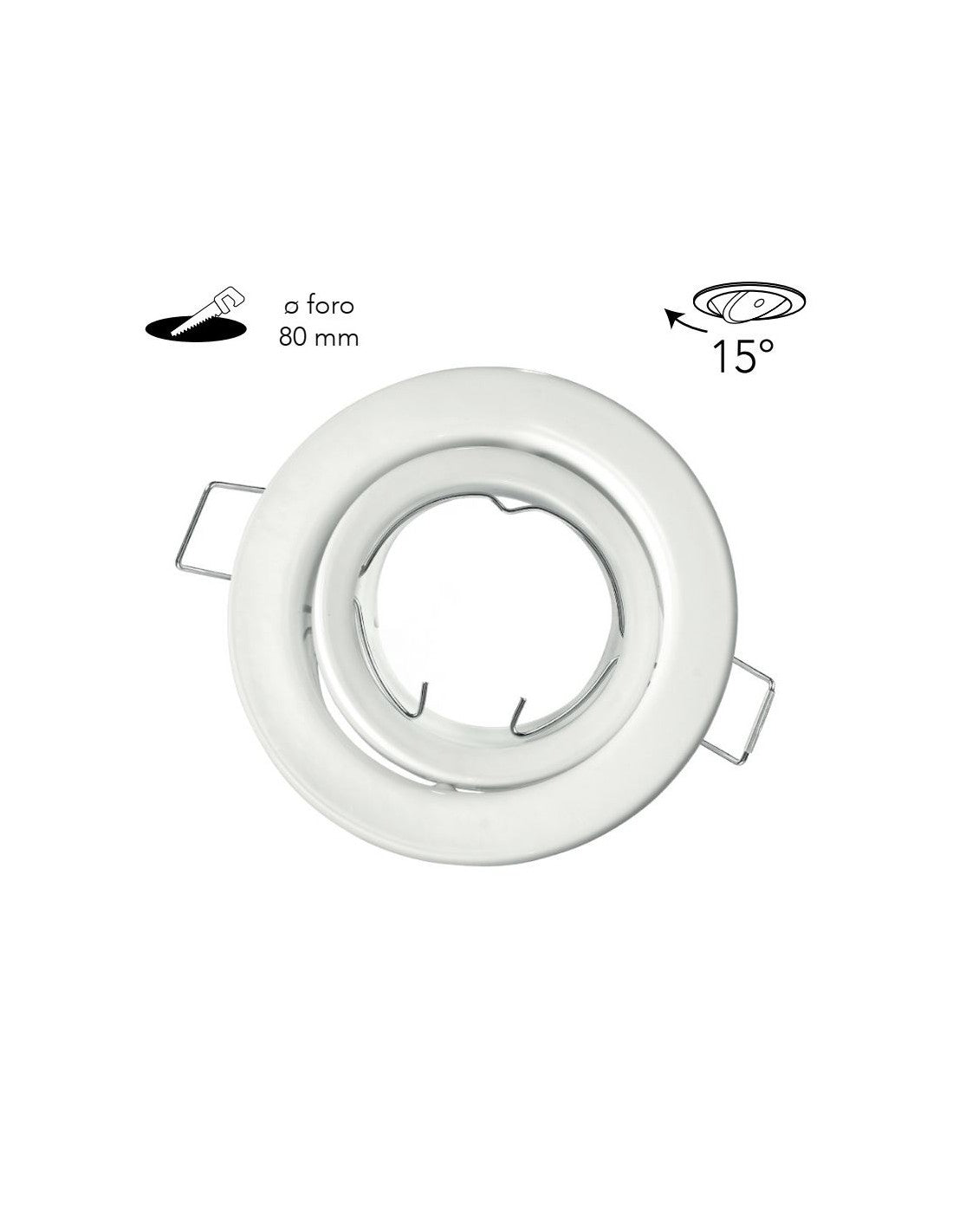 Faretto REFLEX orientabile rotondo 9,8 cm da incasso in metallo