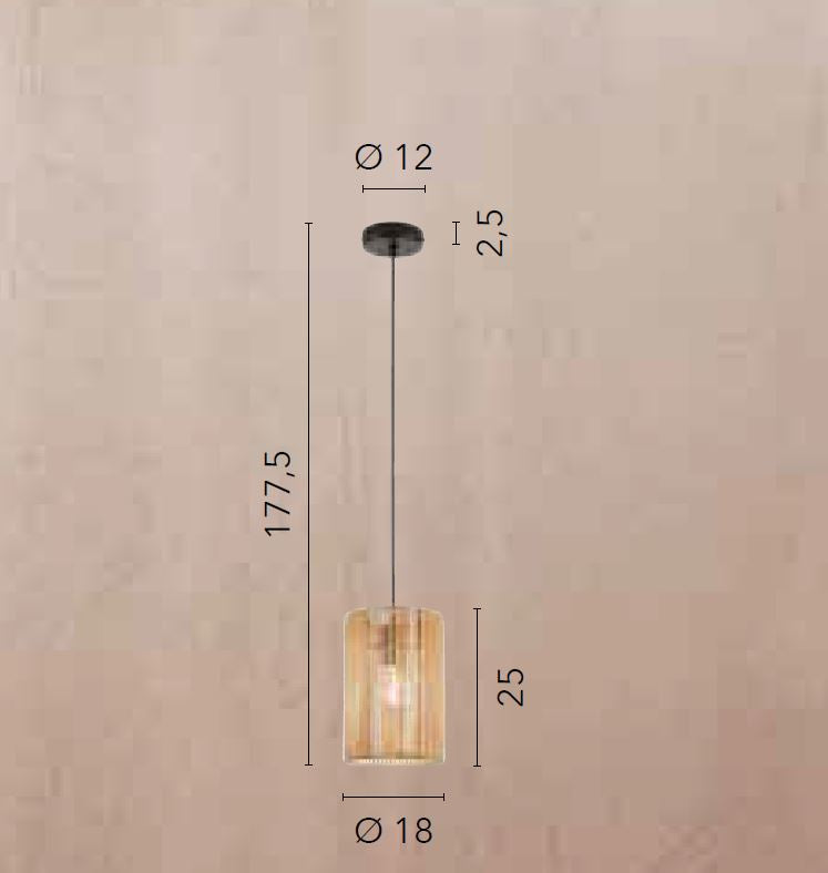 Lampadario TROPIKANA a Sospensione Led(E27) 18 cm In Carta
