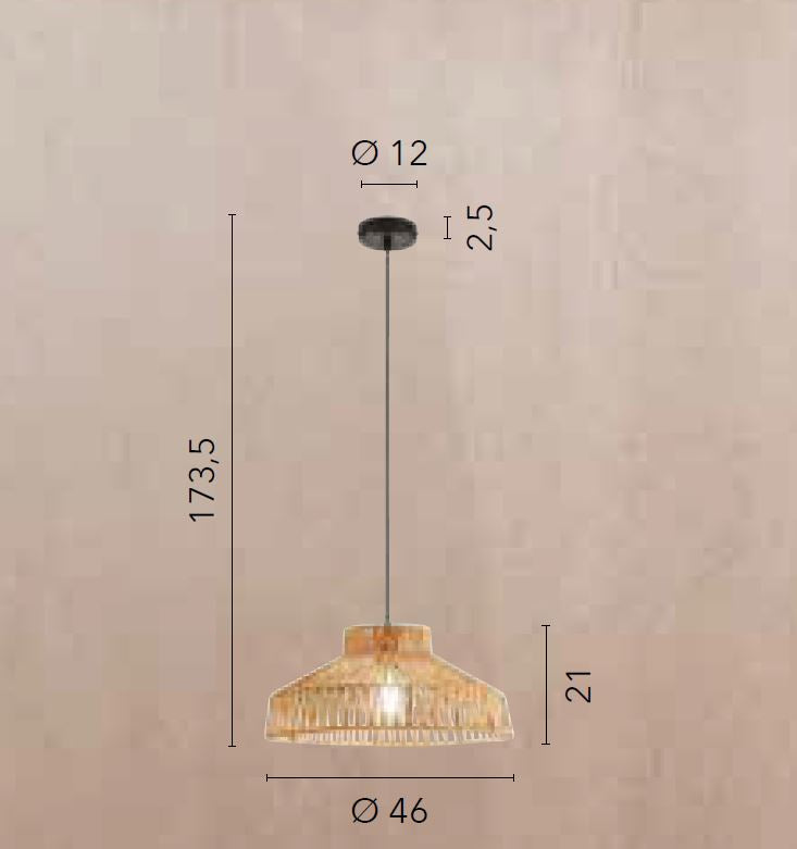 Lampadario TROPIKANA a Sospensione Led(E27) 46 cm In Carta
