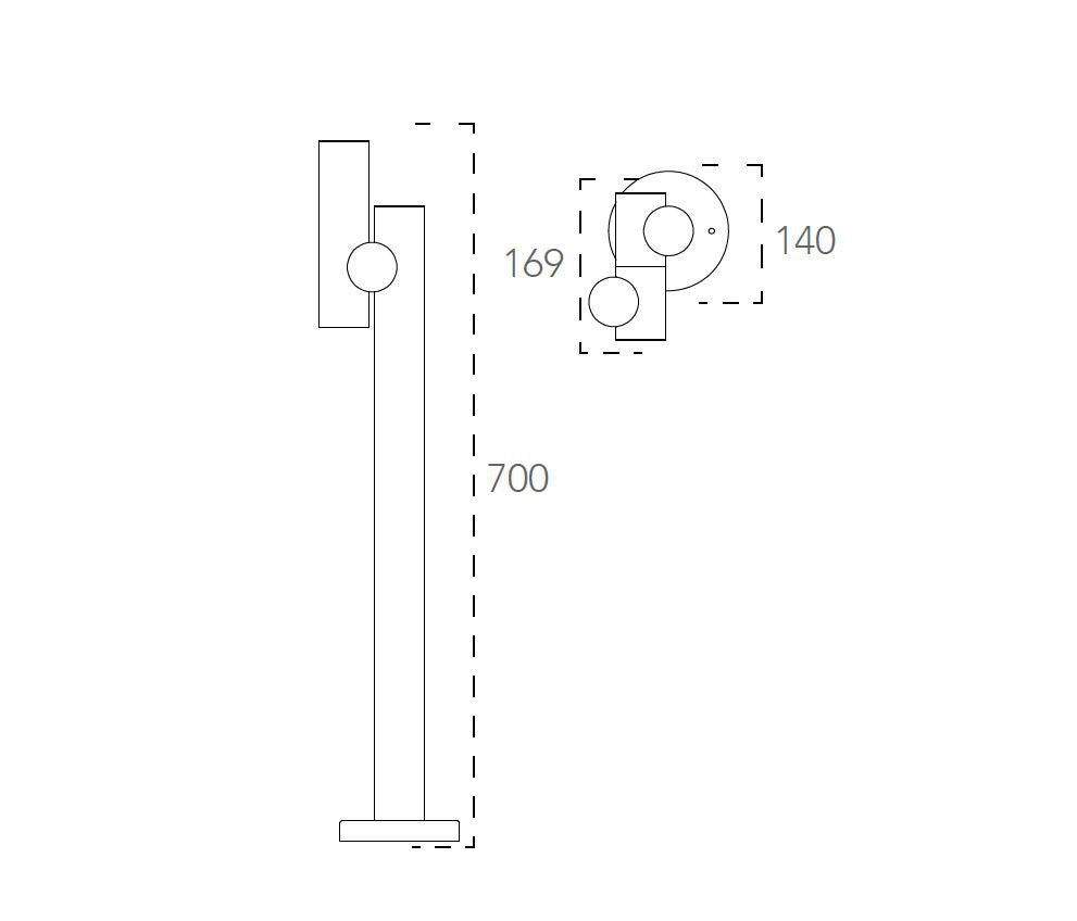 Applique REVERSE 70 cm LED 5,3 W In Alluminio