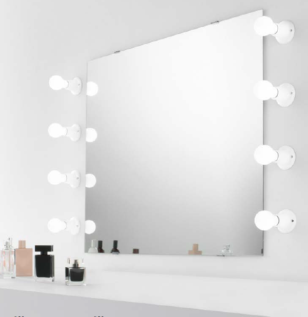 Base DOUBLEAU Curva per Lampada E27 da Bagno In Termoplastica