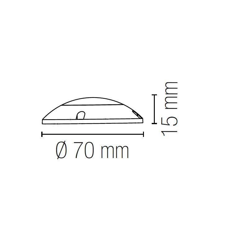 Segnapasso ELMO Rotonda 7 cm LED 3 W In Alluminio