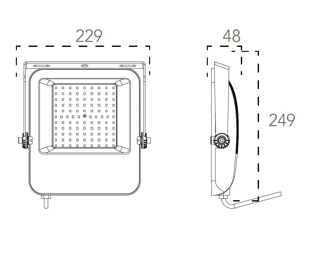 TAURUS 24.9 cm LED 70 W Aluminum Projectors