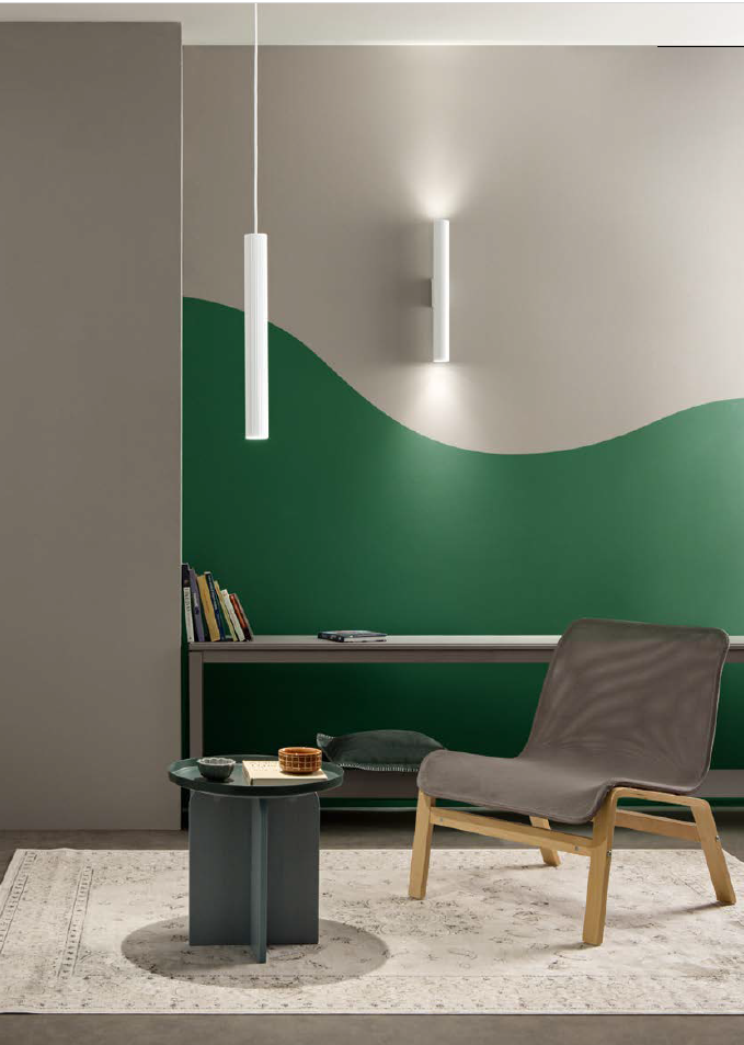 Applique LORD Cilindrico Led(GU10) 35 cm In Acciaio e Alluminio