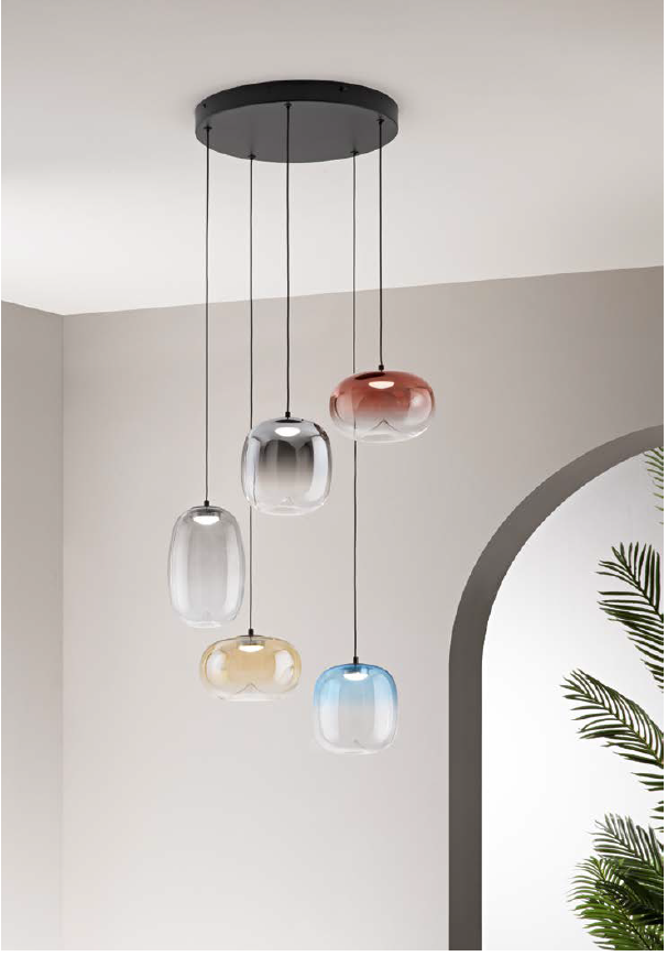 Lampada GISELLE S15 a Sospensione 15 cm in Vetro