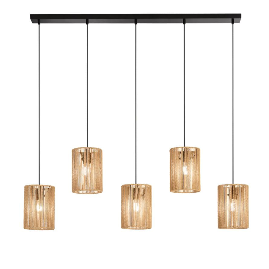 Lampadario TROPIKANA a Sospensione 5 Luci Led(E27) 115 cm In Carta
