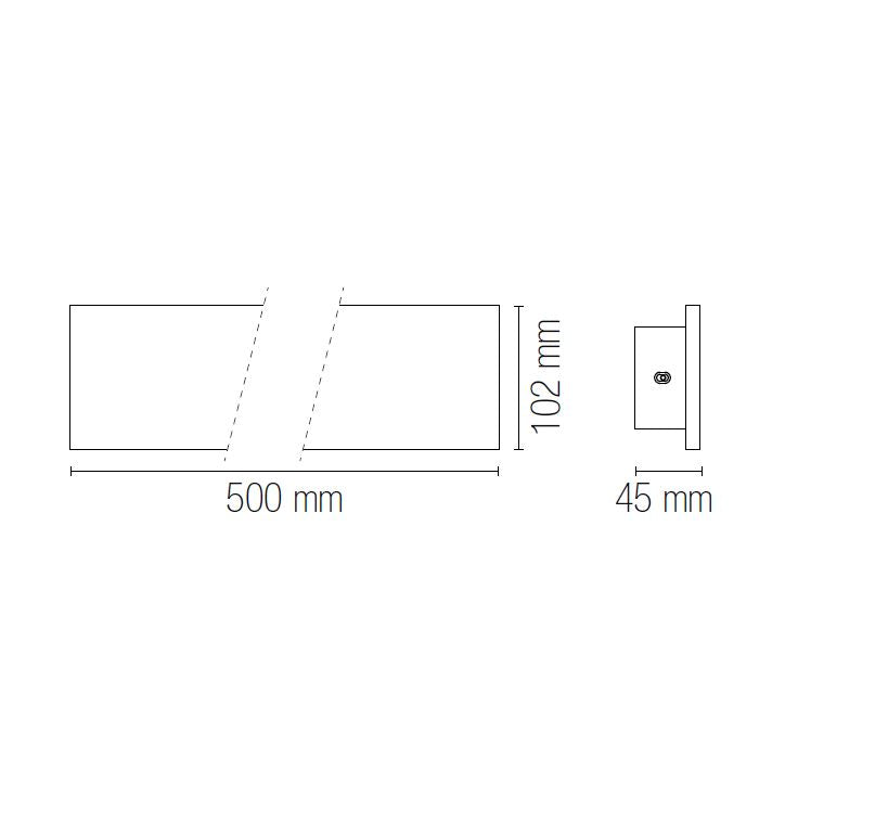 Applique PARKER LED CCT 50 cm 16 W In Cemento