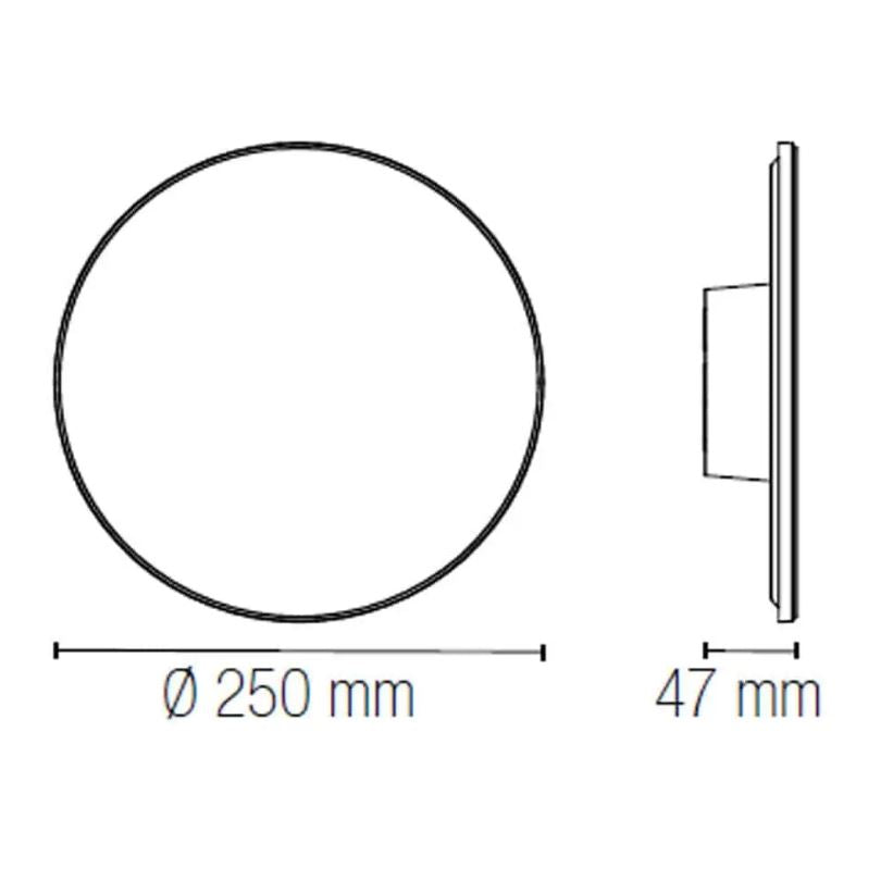 Applique ZODIAC CCT 25 cm LED 18 W In Policarbonato