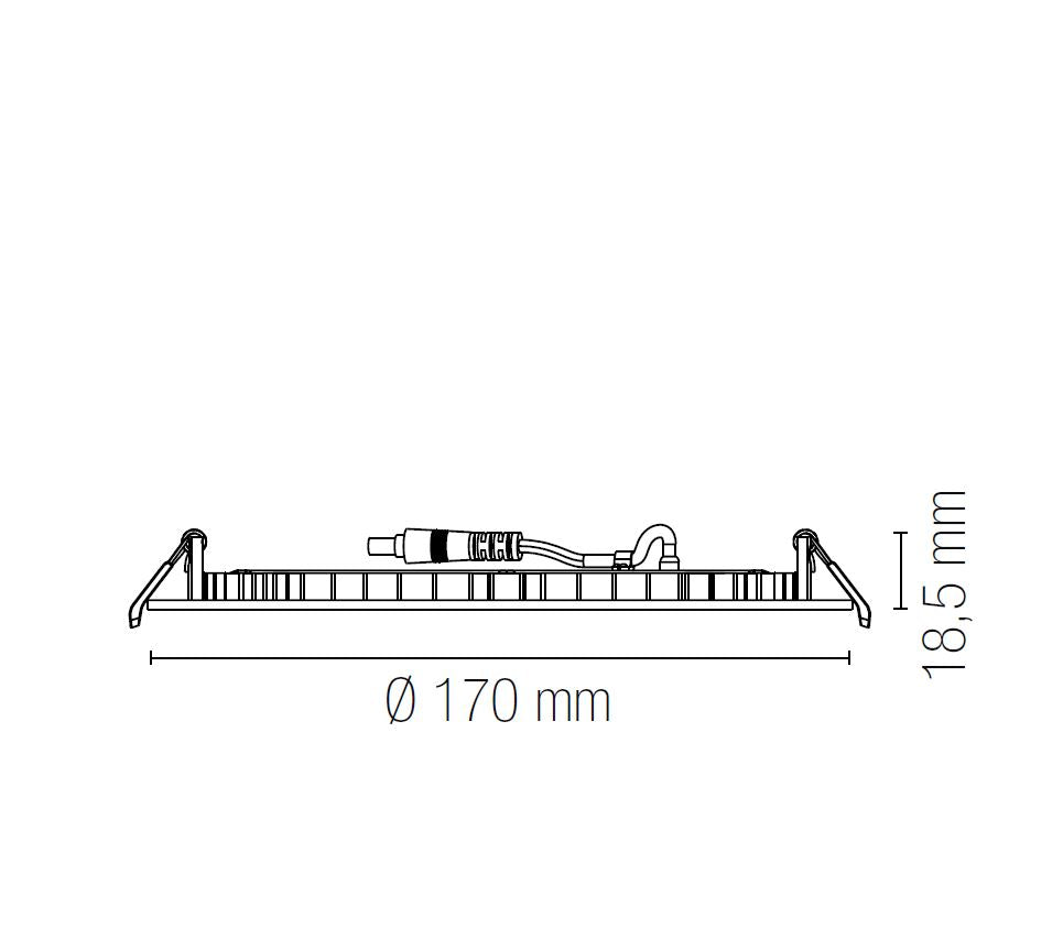 Faretto SLIM Led CCT 17 cm da incasso 12w bianco in alluminio