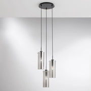 Lampadario MAGIC a Sospensione Led(E27) 150 cm 3 luci In Vetro