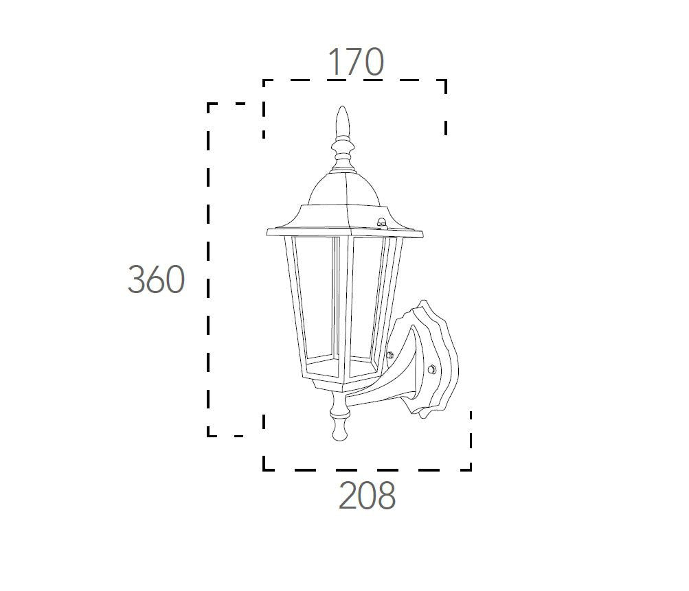 Applique MILANO 36 cm LED E27 In Alluminio