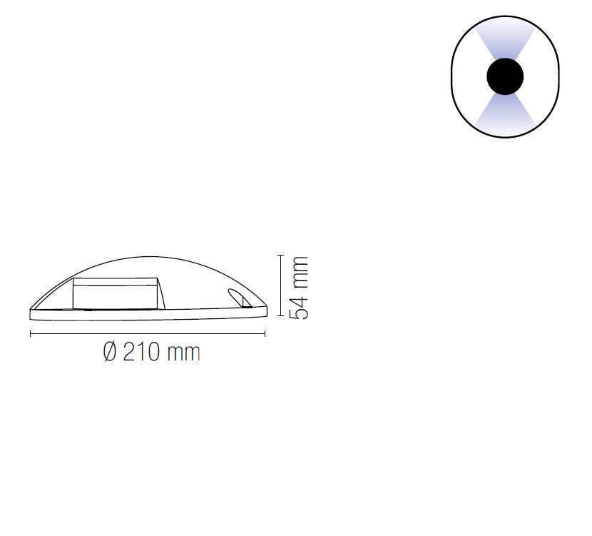 Segnapasso GROUND CCT 12W 21 cm in alluminio