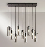 Lampadario MAGIC a Sospensione Led(E27) 86 cm 9 luci In Vetro