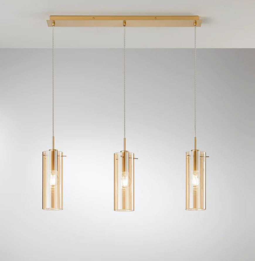 Lampadario MAGIC a Sospensione 3 luci Led(E27) 79 cm In Vetro