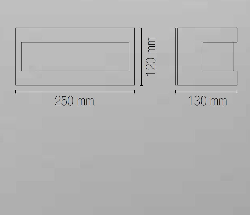 Applique CERVINIA Led(E27) 25 cm In Gesso