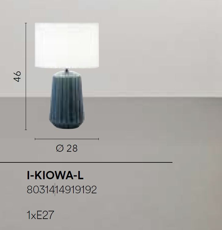 Lampada KIOWA da tavolo Led(E27) 46 cm in Ceramica