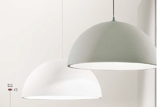 Lampadario XENIA a Sospensione 1 luce Led(E27) 200x50 cm In Resina