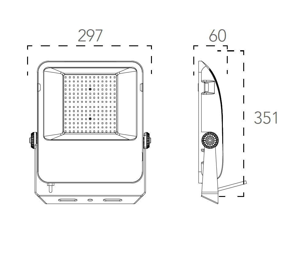 Proiettori TAURUS 35,1 cm LED 150 W In Alluminio