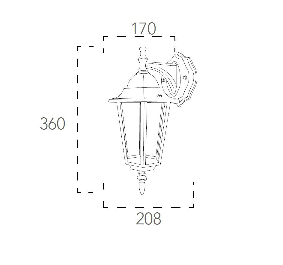 Applique MILANO 36 cm LED E27 In Alluminio