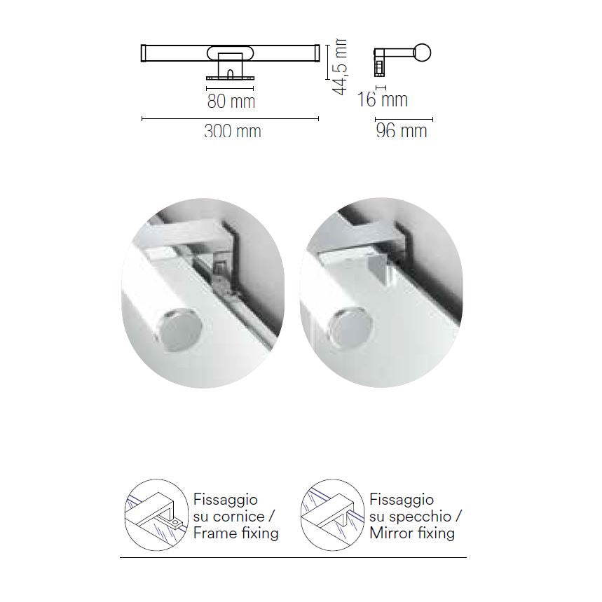 Applique YATCH  30 cm LED 5w In Termoplastica