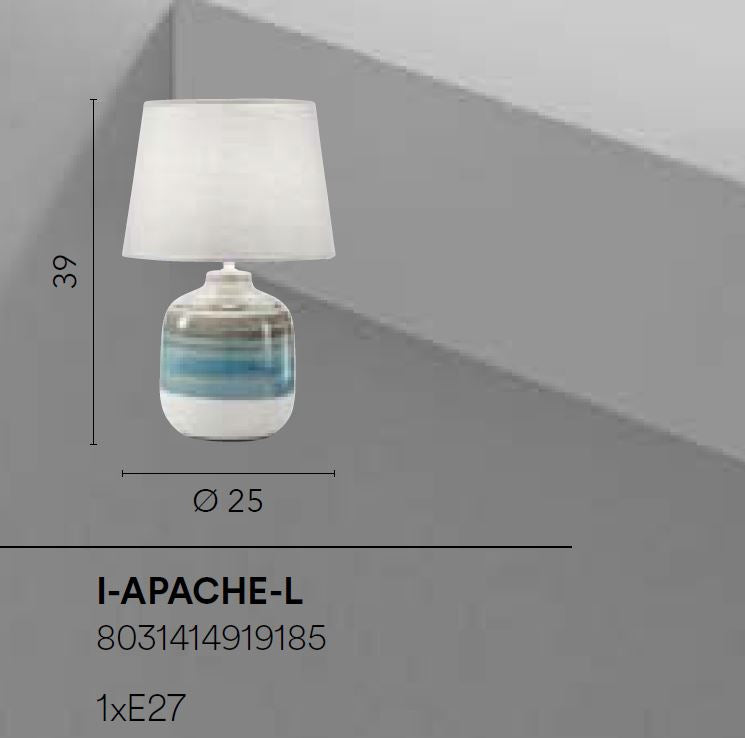 Lampada APACHE da tavolo Led(E27) 39 cm in Ceramica