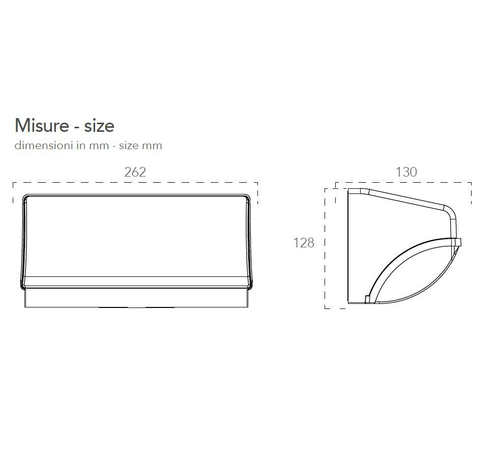 Applique BORDER 26,2 cm Led 30 W In Policarbonato