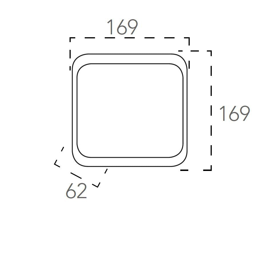 Applique EVER S CCT 16,9 cm LED 15 W In Policarbonato