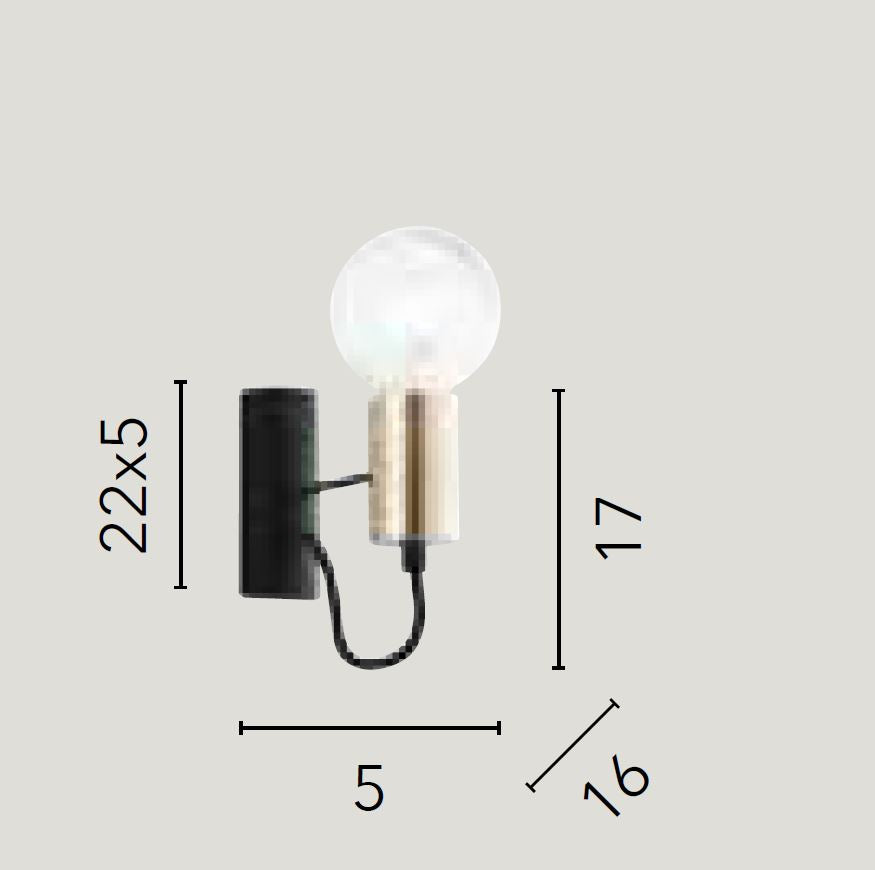 Applique AXON Led 16 cm In  Metallo