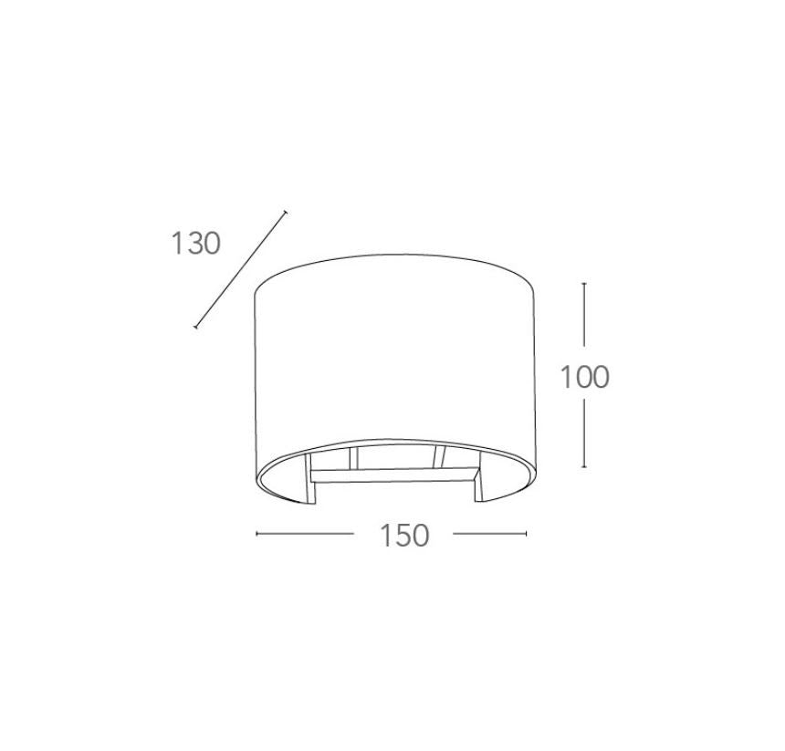 Applique DELTA CCT 14 cm LED 10 W In Alluminio