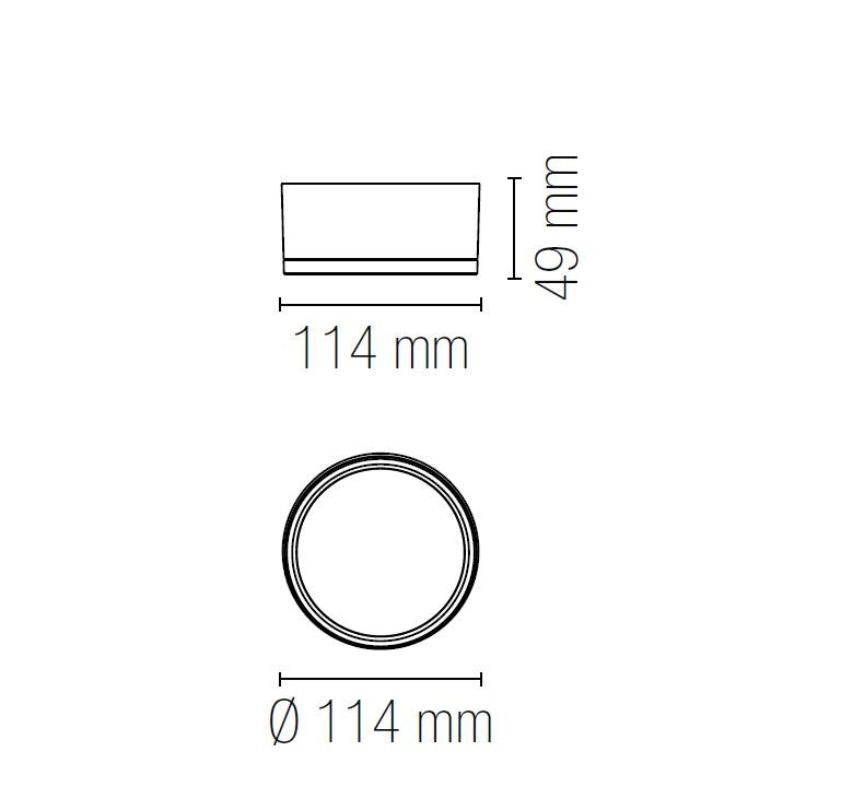 Applique KLIO CCT 11.5 cm rotondo Led 16w in alluminio pressofuso