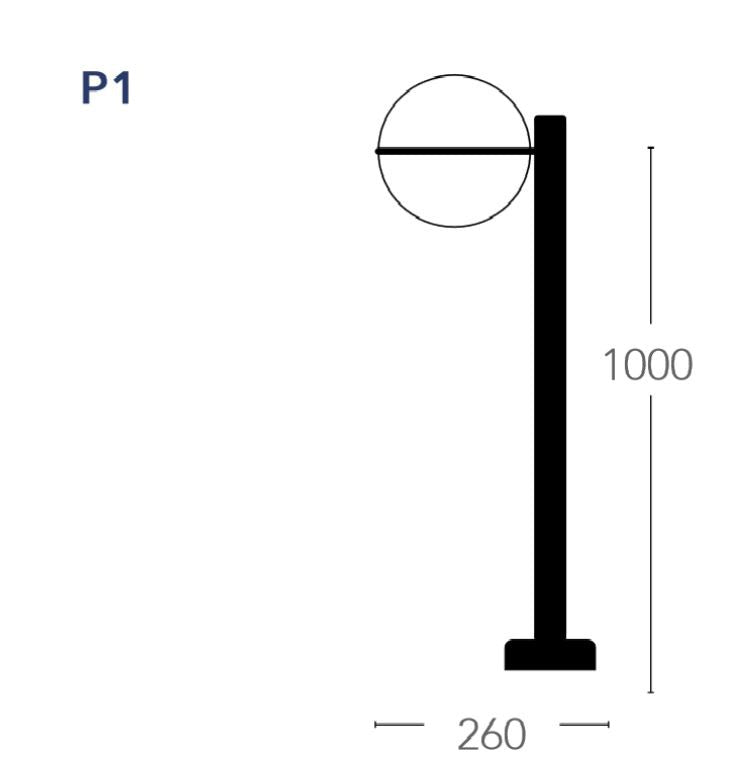 Applique ORBIT 100 cm LED E27 In Alluminio