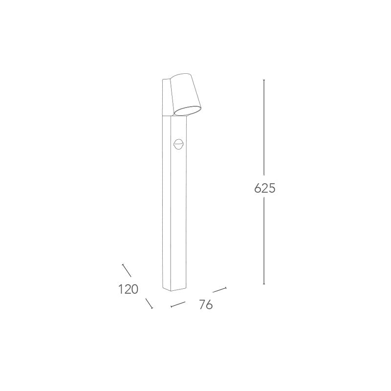 Applique SINTESI 62,cm LED 6 W In Alluminio