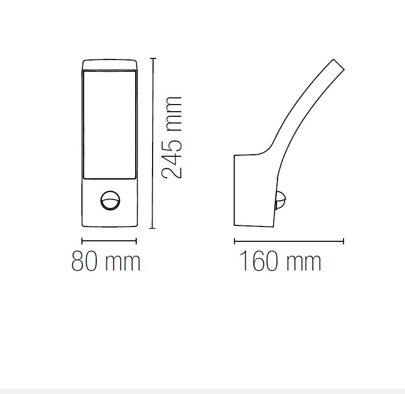 Applique SAIL CCT 24,5 cm LED 12 W In Alluminio