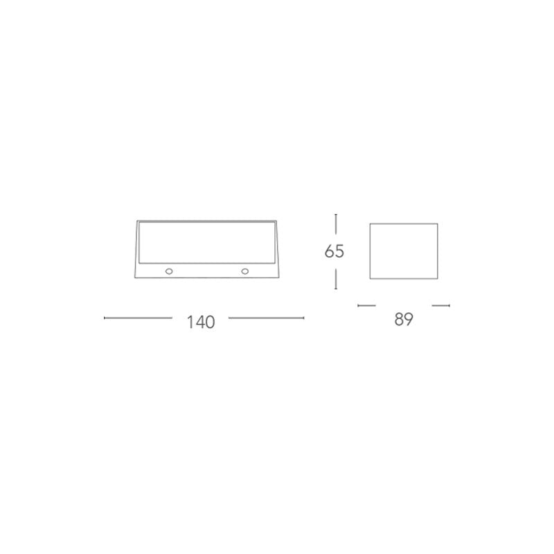 Applique TWIN CCT 14 cm LED 12 W In Alluminio