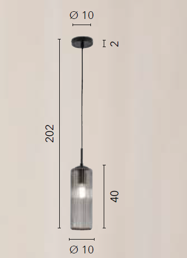 Lampadario VENICE a Sospensione Led (E27) 202 cm In Vetro