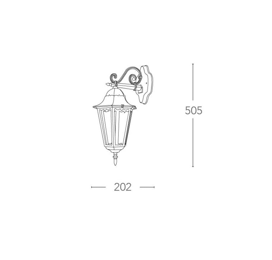Applique FIRENZE 51,8 cm LED E27 In Alluminio