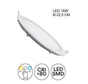 Faretto SLIM Led CCT 22,5 cm da incasso 18w bianco in alluminio