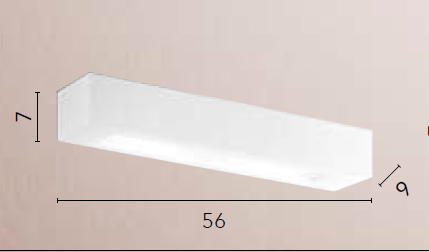 Applique CANDIDA 2 Luci Led (E14) 56 cm In Gesso